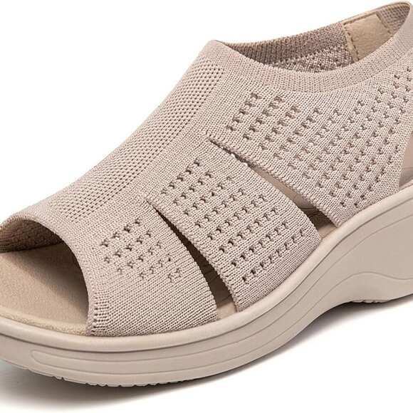 Women's Mesh Wedge Sandals Lightweight Breathable Memory Foam Summer